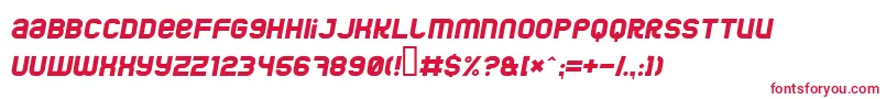 フォントJumboItalic – 赤い文字