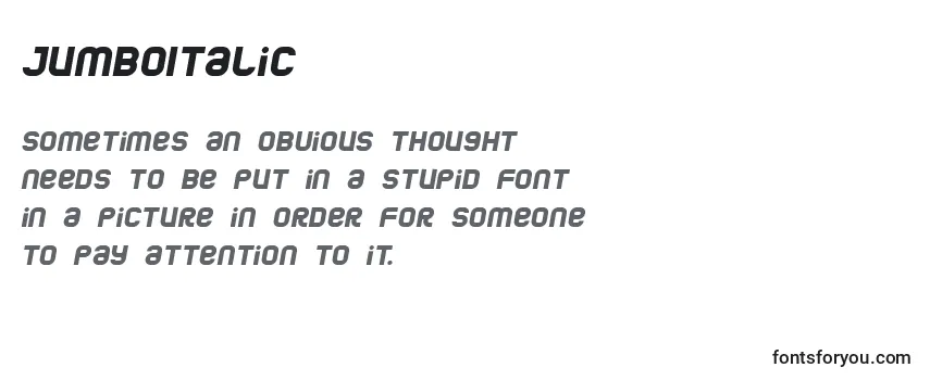 Review of the JumboItalic Font