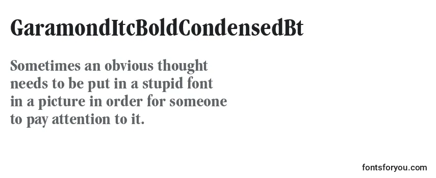 GaramondItcBoldCondensedBt-fontti