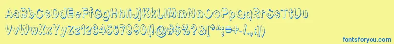 Font Formerly Known As Font Font – Blue Fonts on Yellow Background