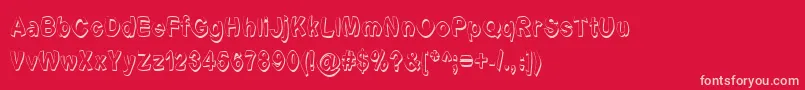 Fonte Font Formerly Known As Font – fontes rosa em um fundo vermelho