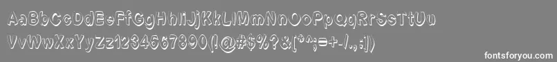 フォントFont Formerly Known As Font – 灰色の背景に白い文字