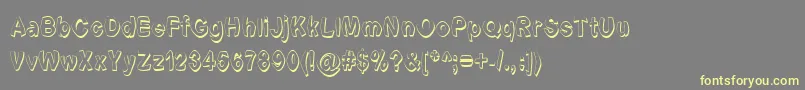 Шрифт Font Formerly Known As Font – жёлтые шрифты на сером фоне