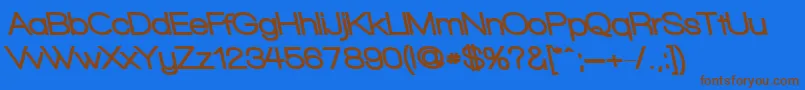 WalkwayBlackRevoblique Font – Brown Fonts on Blue Background