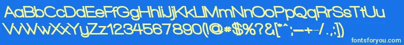 WalkwayBlackRevoblique Font – Yellow Fonts on Blue Background