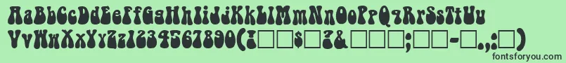 BarnabyRegular Font – Black Fonts on Green Background