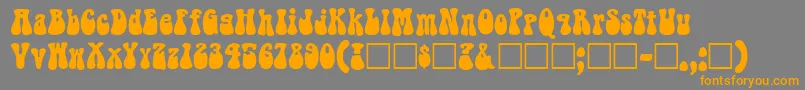 BarnabyRegular Font – Orange Fonts on Gray Background