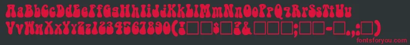 BarnabyRegular Font – Red Fonts on Black Background