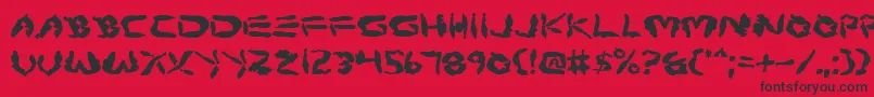 Protov2 Font – Black Fonts on Red Background