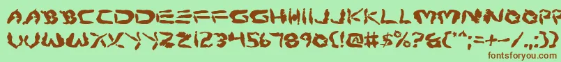 Protov2 Font – Brown Fonts on Green Background