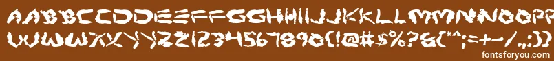 Protov2 Font – White Fonts on Brown Background