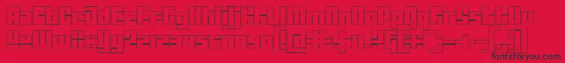 TutorOutline Font – Black Fonts on Red Background
