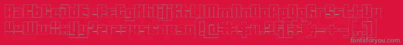 TutorOutline Font – Gray Fonts on Red Background