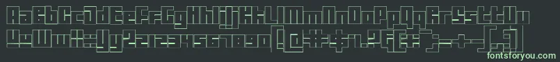 TutorOutline-Schriftart – Grüne Schriften auf schwarzem Hintergrund