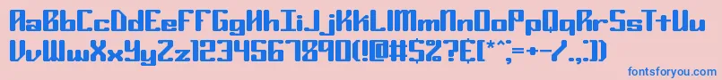 Ryuker Font – Blue Fonts on Pink Background