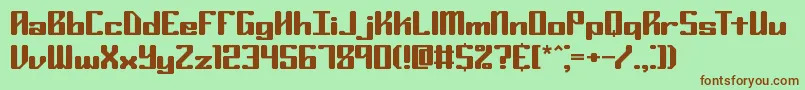 Ryuker Font – Brown Fonts on Green Background