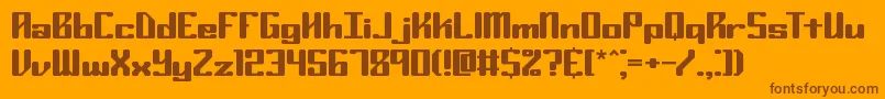 Ryuker Font – Brown Fonts on Orange Background