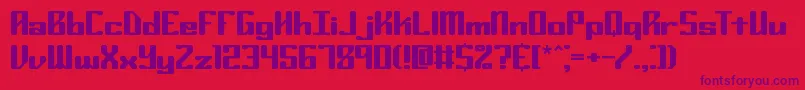 Ryuker Font – Purple Fonts on Red Background