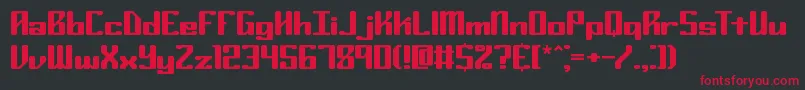 Ryuker Font – Red Fonts on Black Background