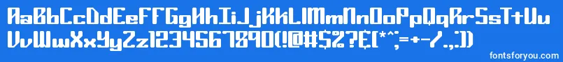 Ryuker Font – White Fonts on Blue Background