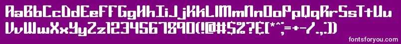 Ryuker Font – White Fonts on Purple Background