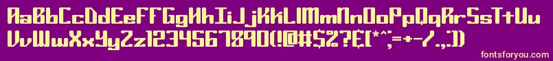 Ryuker Font – Yellow Fonts on Purple Background