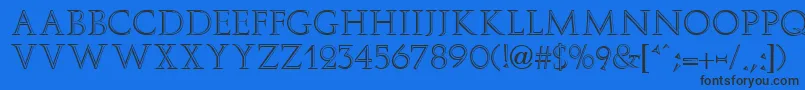 ElizaFaciaRegular Font – Black Fonts on Blue Background