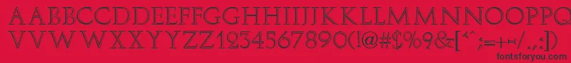 ElizaFaciaRegular Font – Black Fonts on Red Background