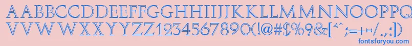 ElizaFaciaRegular Font – Blue Fonts on Pink Background