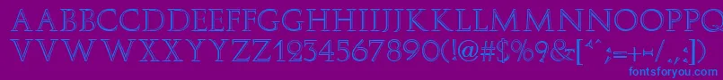 ElizaFaciaRegular Font – Blue Fonts on Purple Background