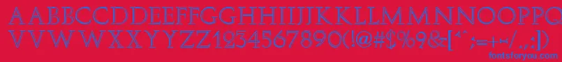 ElizaFaciaRegular Font – Blue Fonts on Red Background