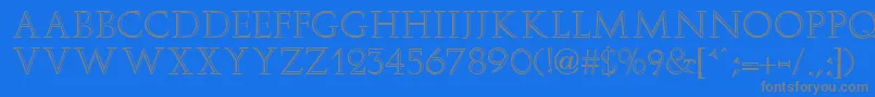 ElizaFaciaRegular Font – Gray Fonts on Blue Background