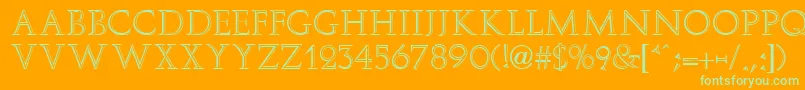 ElizaFaciaRegular Font – Green Fonts on Orange Background