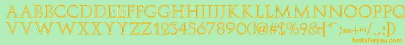 ElizaFaciaRegular Font – Orange Fonts on Green Background