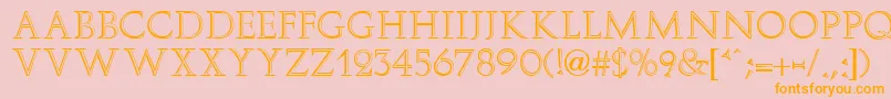 ElizaFaciaRegular Font – Orange Fonts on Pink Background