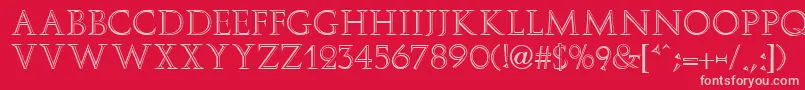 ElizaFaciaRegular Font – Pink Fonts on Red Background