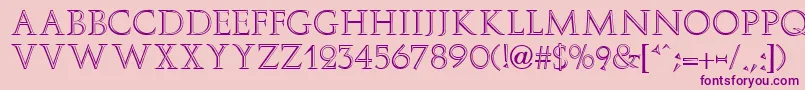 ElizaFaciaRegular Font – Purple Fonts on Pink Background