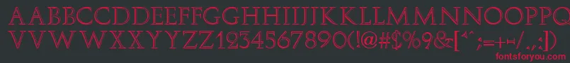 ElizaFaciaRegular Font – Red Fonts on Black Background