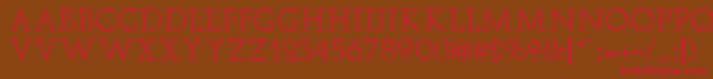 ElizaFaciaRegular Font – Red Fonts on Brown Background