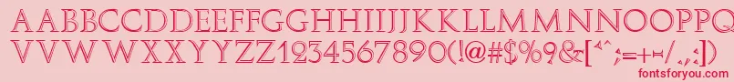 ElizaFaciaRegular Font – Red Fonts on Pink Background