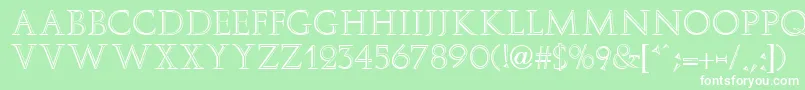 ElizaFaciaRegular Font – White Fonts on Green Background