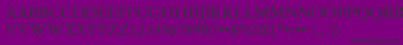 DanteTitlingMtRegular Font – Black Fonts on Purple Background