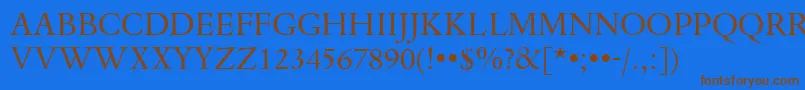 Шрифт DanteTitlingMtRegular – коричневые шрифты на синем фоне