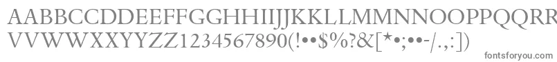 フォントDanteTitlingMtRegular – 白い背景に灰色の文字