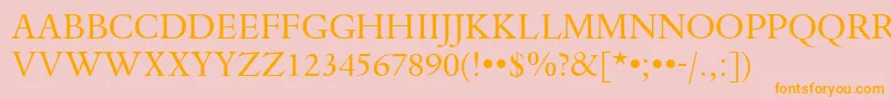 DanteTitlingMtRegular Font – Orange Fonts on Pink Background