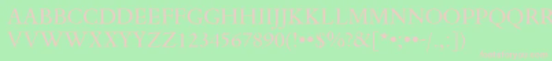 DanteTitlingMtRegular Font – Pink Fonts on Green Background
