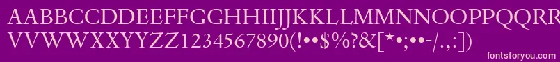 DanteTitlingMtRegular Font – Pink Fonts on Purple Background