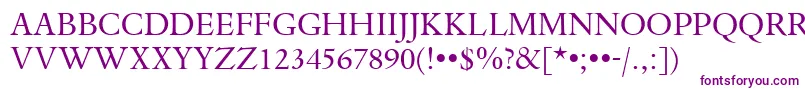 DanteTitlingMtRegular Font – Purple Fonts on White Background