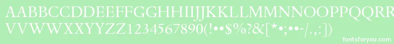 DanteTitlingMtRegular Font – White Fonts on Green Background