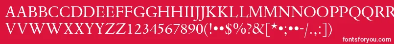 More about DanteTitlingMtRegular Font DanteTitlingMtRegular Font – White Fonts on Red Background